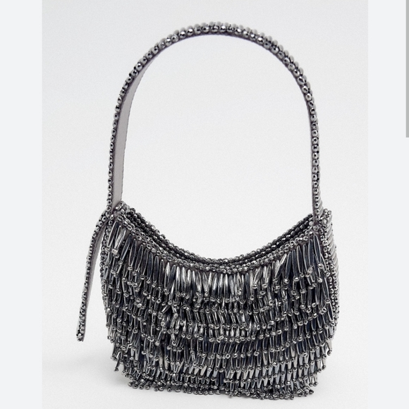 Zara Handbags - ZARA BEADED SHOULDER BAG